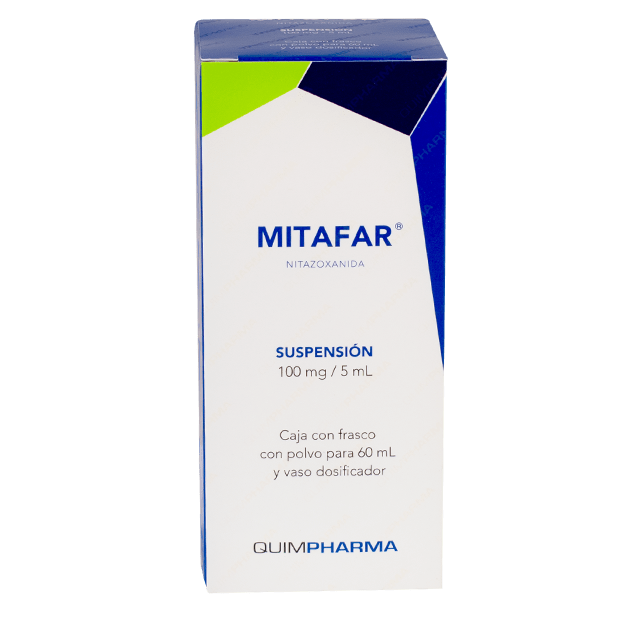 NITAZOXANIDA MITAFAR SUSP. 60 ML. 100 ML. 100 MG.
