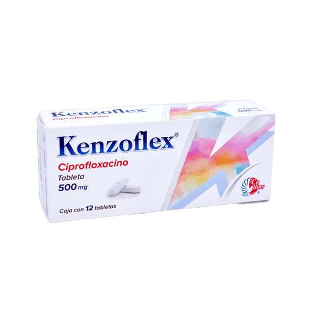 CIPROFLOXACINO KENZOFLEXCJA  C/12 TABS 500 MG