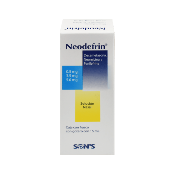 DEXAMETASONA/NEOMICINA/FENILEFRINA NEODEFRIN SOL. NASAL GOTAS 15 ML. 0.5/3.5/5.0 MG.