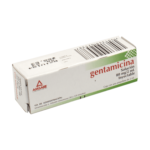 GENTAMICINA 80 MG C/1 AMP SOL INY