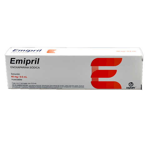 EMIPRIL SOLUCION 60MG/0.06ML INY  CAJA C/2 JERINGAS