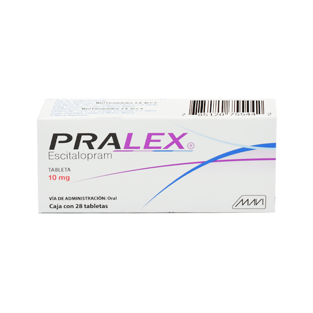 ESCITALOPRAMPRALEX 10MG  CAJA C/28 TAB