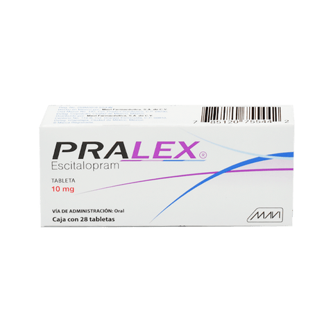 ESCITALOPRAMPRALEX 10MG  CAJA C/28 TAB