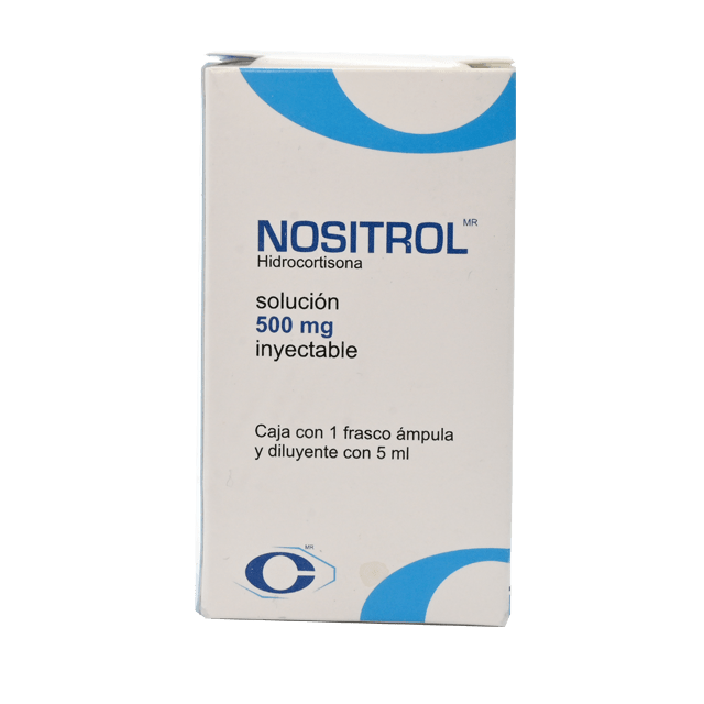 HIDROCORTISONA NOSITROL SOL. INY. C/1 FRASCO. AMP. 500 MG/5 ML.