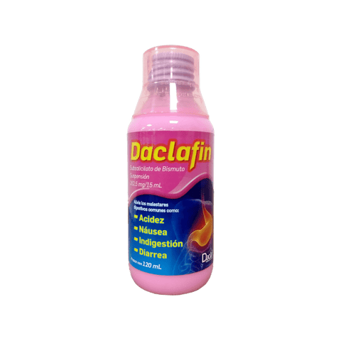 SUBSALICILATO DE BISMUTO DACLAFIN SUSP FCO. 120 ML. 1.75 G/100 ML.
