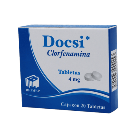 CLORFENAMINA DOCSI C/20 TAB. 4 MG.