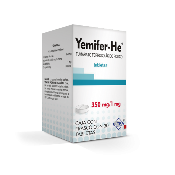 FUMARATO DE FERROSOYEMIFER  C/F 30T VP 350/1MG C/30 TABLETAS