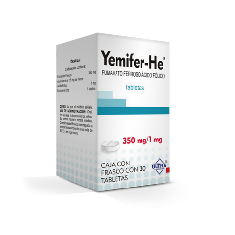 FUMARATO DE FERROSOYEMIFER  C/F 30T VP 350/1MG C/30 TABLETAS