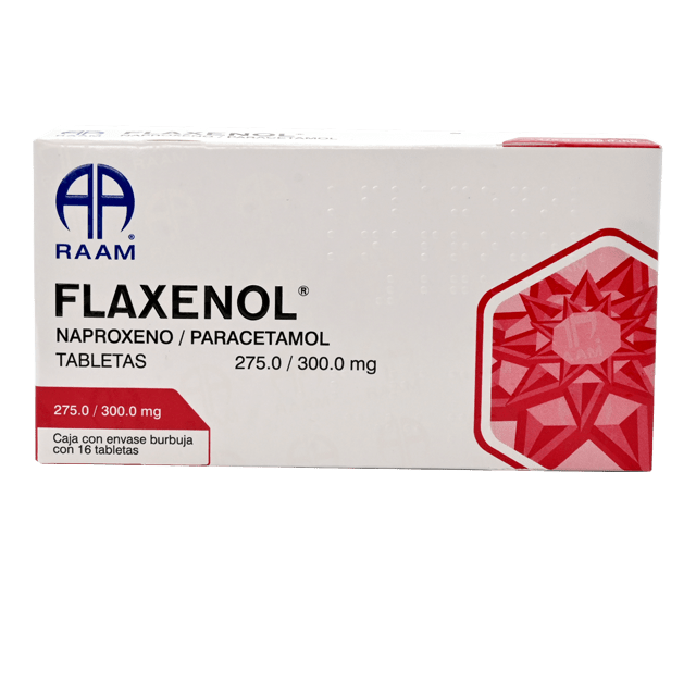 NAPROXENO/PARACETAMOL FLAXENOL C/16 TAB. 275/300 MG.