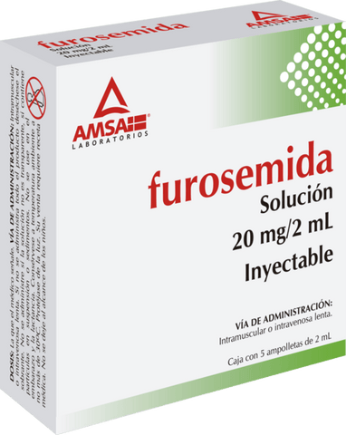 FUROSEMIDA (AMSA) SOL. INY. C/5 AMP. 2 ML. 20 MG.