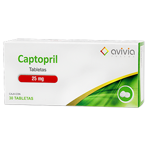 CAPTOPRIL (AVIVIA) C/ 30 TAB. 25 MG.