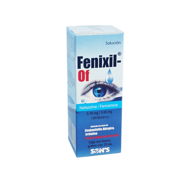 NAFAZOLINA/FENIRAMINA FENIXIL OF SOL. OFTALMICA GOTAS 15 ML. 0.16/3.0 MG.