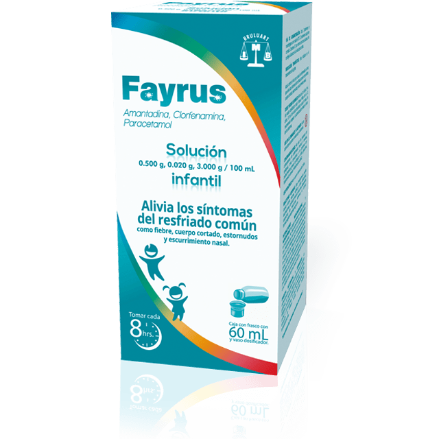 AMANTADINA/CLORFENAMINA/PARACETAMOL FAYRUS SOL. INFANTIL 60 ML. 0.5/0.02/3.00 G.