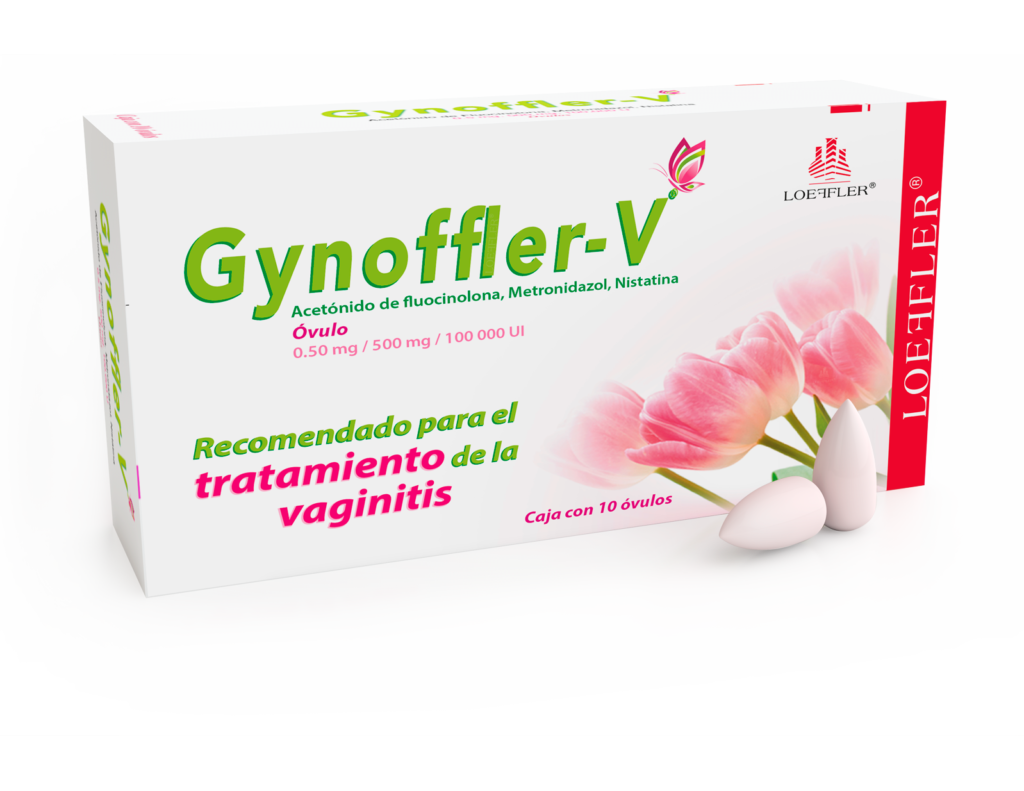 FLUCINOLONA/METRONIDAZOL/NISTATINA GYNOFFLER V C/10 OVULOS 0.5MG/500MG/100,000U.