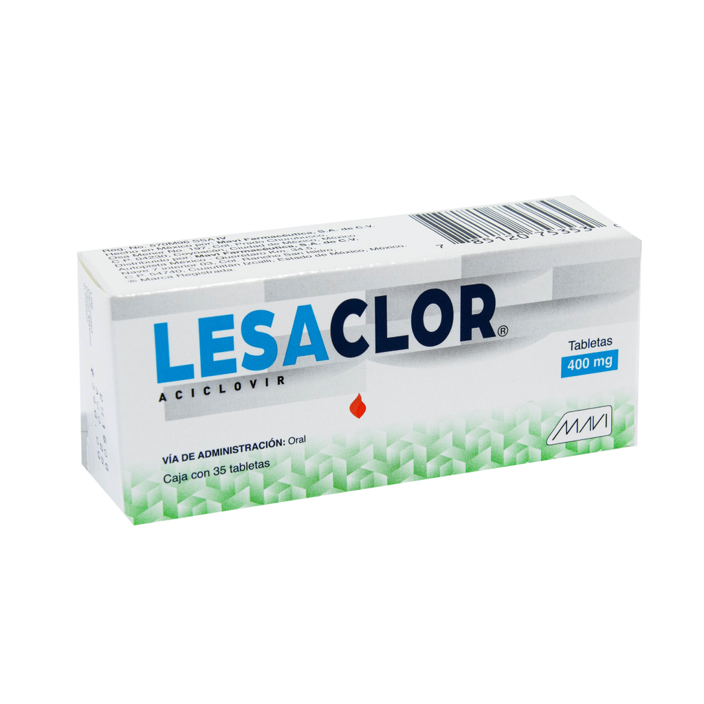 ACICLOVIR LESACLOR C/35 TAB. 400 MG.