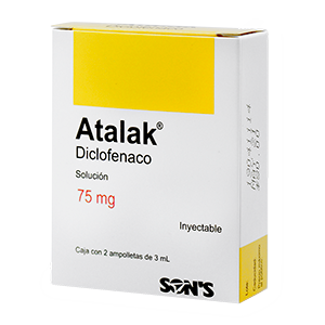 DICLOFENACO ATALAK SOL. INY. C/2 AMP. 3 ML. 75 MG.