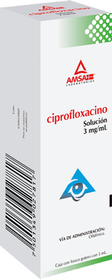 CIPROFLOXACINO (AMSA) OFTALMICO SOL. GOTAS 5 ML. 3 MG.