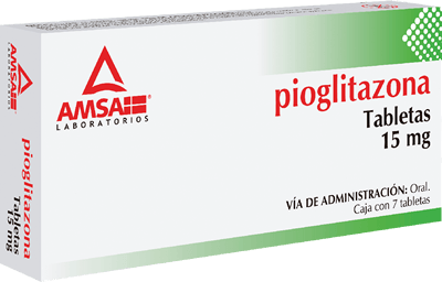 PIOGLITAZONA (AMSA) C/7 TAB. 15 MG.