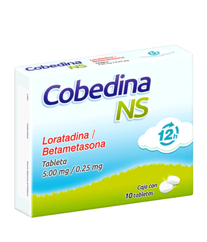 LORATADINA/BETAMETASONA COBEDINA NS  5.0/0.25 MG C/10 TAB