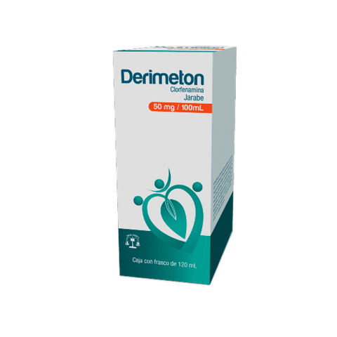 CLORFENAMINA  DERIMETON JARABE 120 ML. 50 MG.