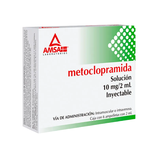 METOCLOPRAMIDA (AMSA) SOL. INY. C/6 AMP. 2 ML. 10 MG.