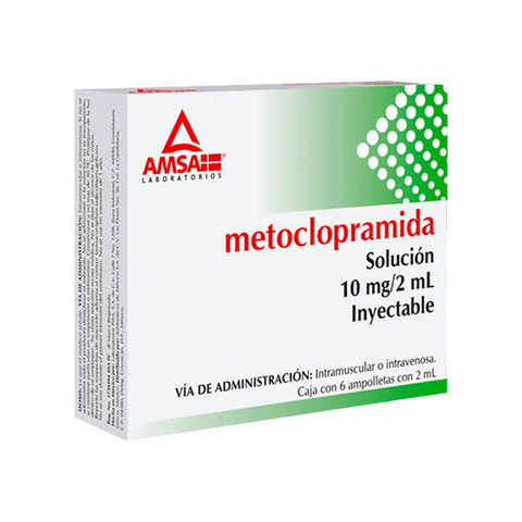 METOCLOPRAMIDA (AMSA) SOL. INY. C/6 AMP. 2 ML. 10 MG.