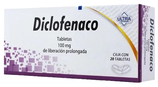 DICLOFENACO (ULTRA) C/20 TAB. L.P. 100 MG.