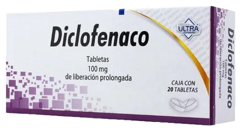 DICLOFENACO (ULTRA) C/20 TAB. L.P. 100 MG.