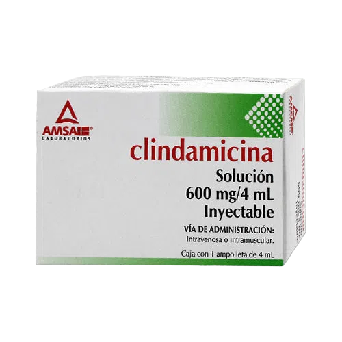 CLINDAMICINA (AMSA) SOL. INY. C/1 AMP. 4 ML. 600 MG. – FarMás