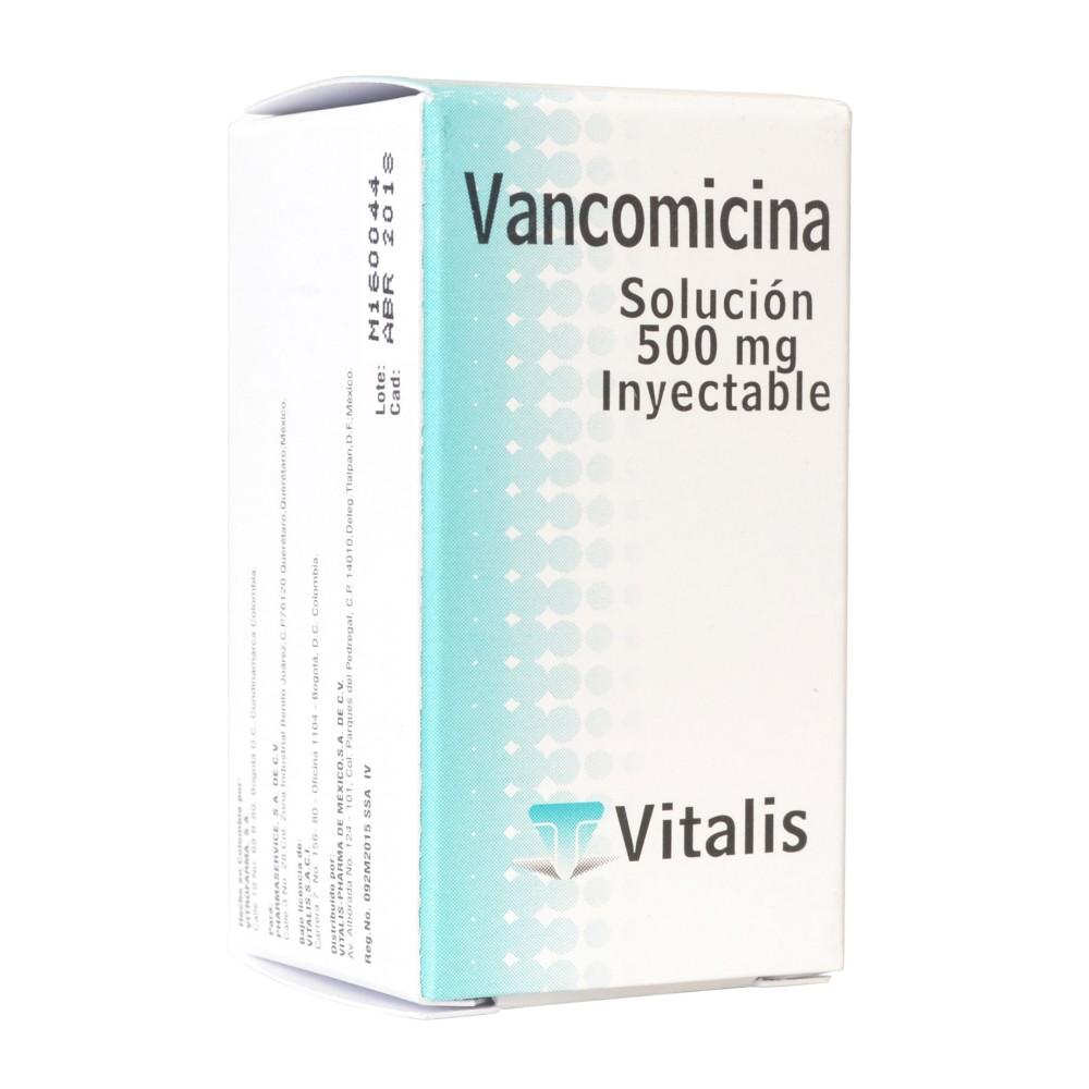 VANCOMICINA (VITALIS) SOL. INY. I.V. C/1 FRASCO. AMP. 500 MG.