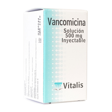 VANCOMICINA (VITALIS) SOL. INY. I.V. C/1 FRASCO. AMP. 500 MG.