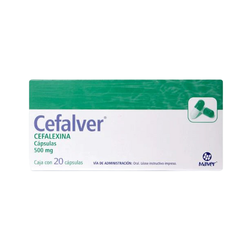 CEFALEXINA CEFALVER C/20 CAP. 500 MG.