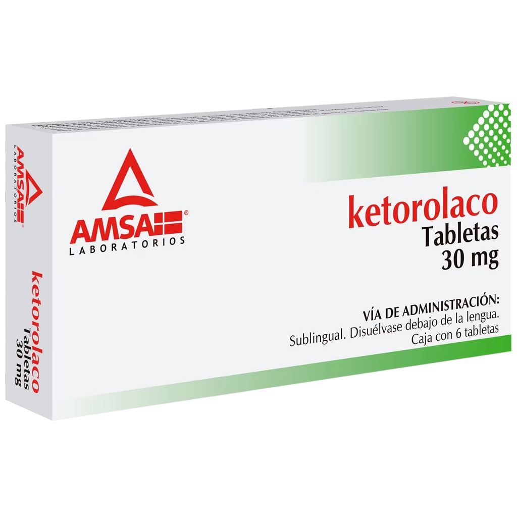 KETOROLACO (AMSA) C/6 TAB. SUBLINGUALES 30 MG.