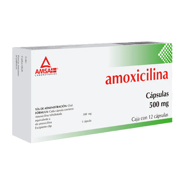 AMOXICILINA AMSA C/12 CAP 500 MG