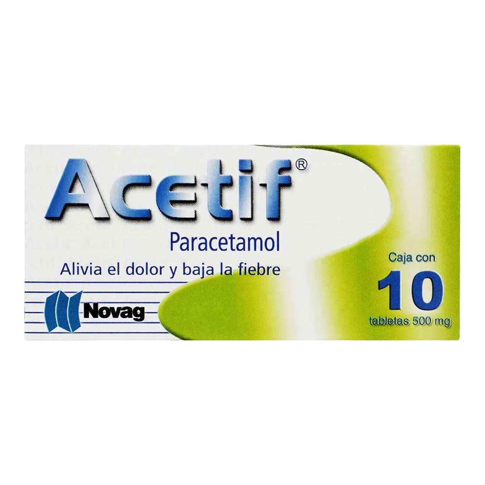 PARACETAMOL ACETIF 500MG  CAJA C/10 TAB