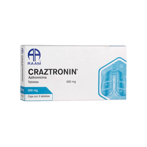 AZITROMICINA CRAZTRONIN C/3 TAB. 500 MG.