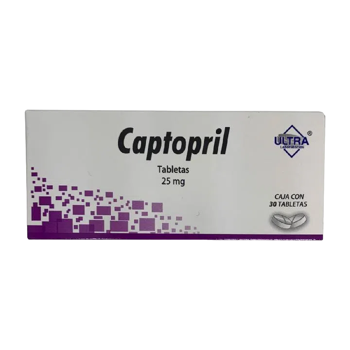 CAPTOPRIL (ULTRA) C/30 TAB. 25 MG.