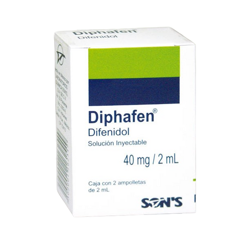 DIFENIDOL DIPHAFEN SOL. INY. C/2 AMP. 2 ML. 40 MG.