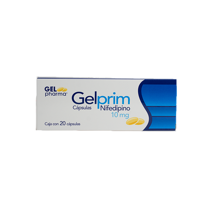 NIFEDIPINO GELPRIM 10 MG C/20 CAPS