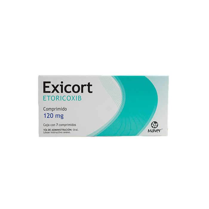 ETORICOXIB EXICORT C/7 COMPS. 120 MG.