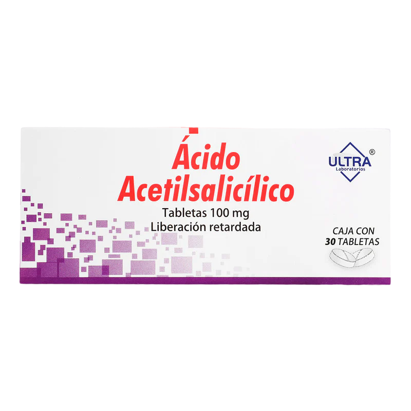 ACIDO ACETILSALICILICO (ULTRA) C/30 TAB LR 100 MG