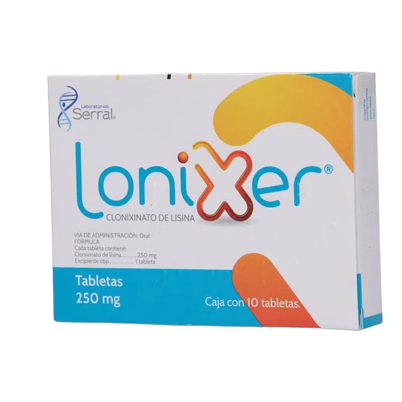 CLONIXINATO DE LISINA LONIXER C/10 TAB. 250 MG.