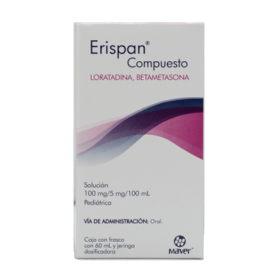 LORATADINA/BETAMETASONA ERISPAN COMPUESTO 5/100 MG 60 ML SOL