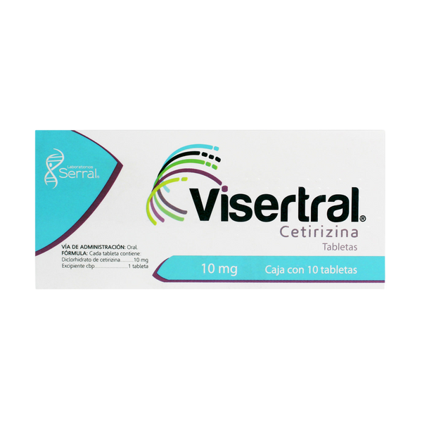 CETIRIZINA VISERTRAL C/10 TAB. 10 MG. – FarMás