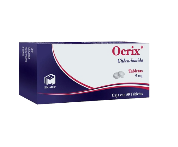 GLIBENCLAMIDA OCRIX C/50 TAB. 5 MG. – FarMás