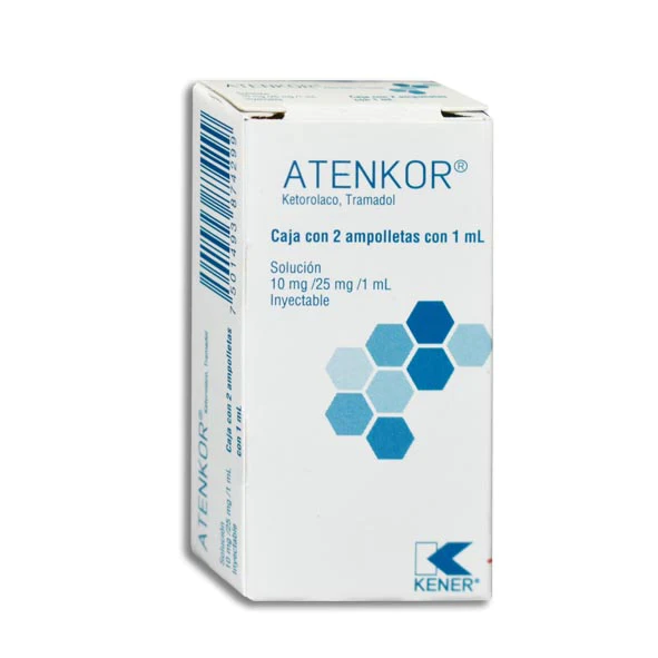 KETOROLACO/TRAMADOL ATENKOR SOL. INY. C/2 AMP. 1 ML. 10/25 MG.