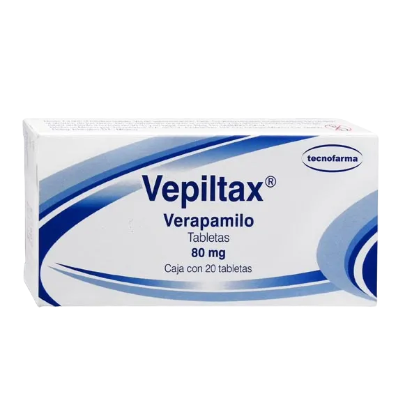 VERAPAMILO 80MG C/20 GRAGEAS VEPILTAX