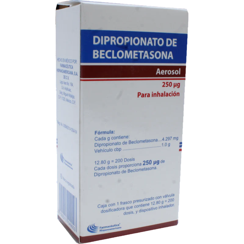 DIPROPIONATO DE BECLOMETASONA 250UG AER