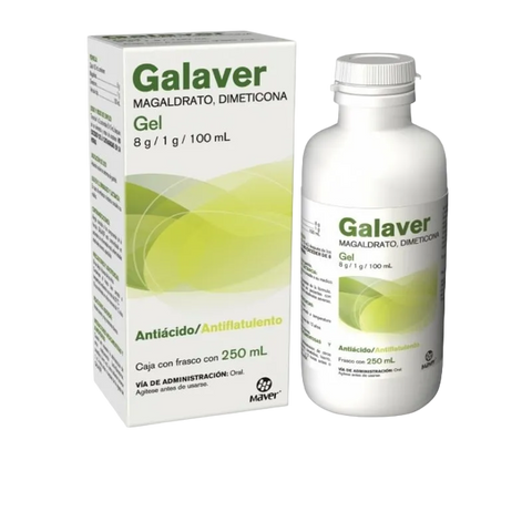 MAGALDRATO/DIMETICONA  GALAVER 8/1 G 250 ML GEL