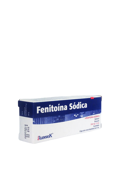 FENITOINA SODICA (RUSSEK) SOL. INY. C/1 AMP. 5 ML. 250 MG.